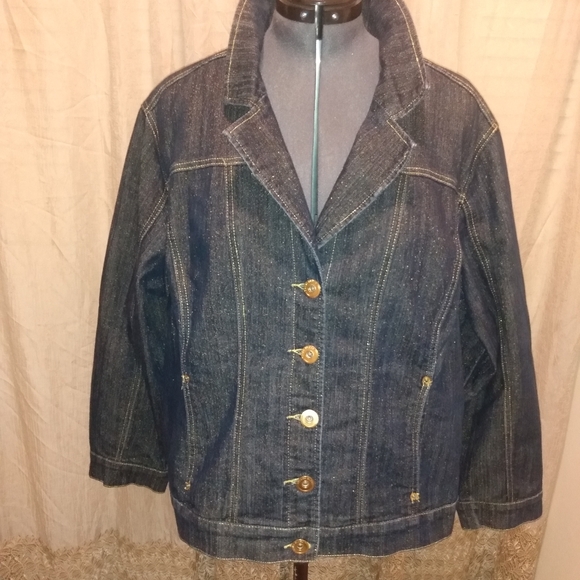 SWAK Jeans Women's Plus Denim Jacket with Stretch Size 28W - Picture 2 of 9